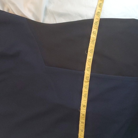 Chaps Womens Classic Sleeveless Color Block Career Dress Zipper Back,Front Slit - Picture 8 of 12